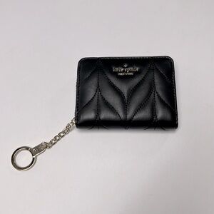 Kate Spade Black Quilted Wallet with Chain